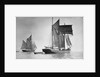 The 'Cumberland Lassie' (Br, 1874) under sail with large ketch in left background by unknown