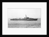 HMS 'Cavendish' (Br, 1944) under way in the Hamoaze, flying paying off pennant and crew lining deck by unknown