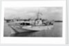 Motor torpedo boat HMS 'MTB 768' (1944), manoeuvring in port by unknown