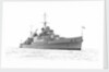 Photograph of HMS 'Sheffield' (1936) at anchor in the Solent in 1937 by unknown