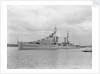 HMS 'Sirius' light cruiser (1940) under way in Portsmouth Harbour by unknown