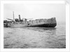 The port quarter view of the light cruiser HMS 'Arethusa' (1913) aground on Cutler Shoal. by Lieutenant Geoffroy William Winsmore Hooper
