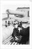 Engineer Lieutenant S. Hocken in the Carley raft on the quarterdeck of HMS 'Aurora' (1913) by Lieutenant Geoffroy William Winsmore Hooper