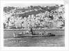 HMS 'Chevron' (1944), under way off an unknown port by unknown