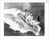 Destroyer HMS 'Daring' (1949) turning to starboard at high speed by unknown