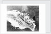 Destroyer HMS 'Daring' (1949) turning to starboard at high speed by unknown