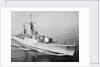 Frigate HMS 'Llandaff' (1955) under way at sea by unknown