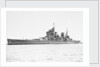 HMS 'King George V' (Br, 1939), at anchor, probably at Scapa Flow. with type 271 radar fitted by unknown