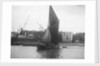 A spritsail barge under way off the Free Trade Wharves by Unknown