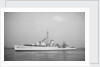 'Ajax' (Br, 1934) under tow, approaching Chatham dockyard on return from the River Plate by unknown