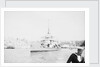 'Aphis' (1915) anchored in Grand Harbour, Malta, near St. Angelo by unknown
