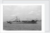 Aircraft carrier HMS 'Illustrious' (1939) on 15th June 1953, anchored in Line F at Spithead for the Coronation Review. Dressed overall by unknown