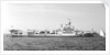 Air craft carrier HMS 'Implacable' (1942) in June 1953, anchored in Line F at Spithead for the Coronation Review by unknown