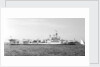 Air craft carrier HMS 'Implacable' (1942) in June 1953, anchored in Line F at Spithead for the Coronation Review by unknown