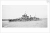 Heavy cruiser HMS 'London' (1927) under way in Scapa Flow, bound out by unknown