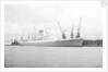 A starboard near beam from just forward of broadside view of 'Pendennis Castle' (1958), at quayside, Southampton by unknown