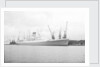 A starboard near beam from just forward of broadside view of 'Pendennis Castle' (1958), at quayside, Southampton by unknown