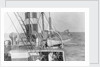 Deck and lifeboat view aboard cargo liner 'Craftsman' (Br, 1897), Charente S S Co Ltd by unknown