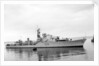 Destroyer HMS 'Diana' (1952) under way at Swansea, bound in by unknown