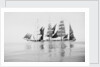 Becalmed, view from the ship boat by Alan Villiers