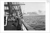 Land on the Horizon - Ailsa Craig on starboard and the 'Grace Harwar' is towed from Queenstown by Alan Villiers