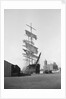 Journey's End: drying sail waiting to be docked by Alan Villiers
