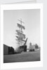 Journey's End: drying sail waiting to be docked by Alan Villiers