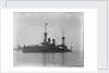 The German battleship 'Weissenburg' (1891) at anchor by Kenneth Hurlstone Jones