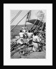 Kuwaiti crew handling a boom by Alan Villiers