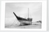 'Triumph of Righteousness' propped for redressing of the hull by Alan Villiers