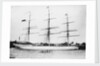 Photograph of 'Astracana' (1874) at quayside, Port Adelaide. Additional painted flags added by unknown