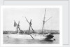 'Sussex' (Br, 1866), moored at Falmouth, dismasted, fore and main topmasts lost by unknown