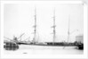 Photograph of the 3 masted barque 'Weiwera' (1870) in 1889-1905 by unknown