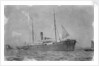 General cargo ship 'Tak Sang' (Br, 1892) Indo-China S.N. Co Ltd, at anchor by Unknown