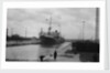 'Radnorshire' (Br, 1919) cargo liner, Royal Mail Steam Packet Co., in King George V Dock lock, London by unknown