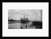 'Radnorshire' (Br, 1919) cargo liner, Royal Mail Steam Packet Co., in King George V Dock lock, London by unknown