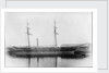 A starboard broadside view of 'Briton' (1861) at quayside in Southampton by unknown