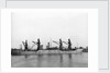 Photograph of general cargo 'Empire Chamois' (1918) 1941-1945 lying at quayside. Ministry of War Transport ex 'Pacific Redwood' ex 'Westmount' (5P) B 1941-1945 Lying at quayside. by unknown