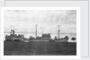A starboard broadside view of 'Empire Crest' (1944) lying at dolphins by unknown