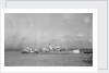 A starboard broadside view of 'Empire Derwent' (1930) under tow by Unknown