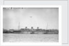 'Monarch of Bermuda' (1931) alongside in the River Mersey in 1942-1943, probably refitting as a mercantile LSI(L) by unknown