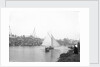 A view of the quay at Rowhedge during an unidentified festival, taken from the Wivenhoe side of the River Colne by Smiths Suitall Ltd.