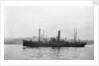 Photograph of the vessel 'Merel' (1925) under way on the River Thames passing Woolwich, 23rd March 1932 by unknown