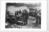 Folkestone, Kent. Sorting fish on the harbour slipway at low water by unknown