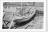 A Twaqo type junk dried out on shore at Singapore by David Watkin Waters