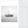 A port broadside view of a small fisher type junk anchored at Penang by David Watkin Waters
