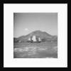 A distant starboard beam view of a Yeungkong fisher type junk under sail in Sai Wan Bay off Lyemun, Hong Kong by David Watkin Waters