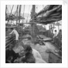 On board a Yeungkong fisher type junk at Aberdeen, Hong Kong by David Watkin Waters