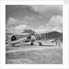 Fairey Swordfish I torpedo bomber reconnaissance biplane aircraft K8386, code 945, of 824 Squadron Fleet Air Arm, on Kai Tak airfield, Hong Kong by David Watkin Waters