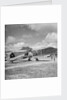 Fairey Swordfish I torpedo bomber reconnaissance biplane aircraft K8386, code 945, of 824 Squadron Fleet Air Arm, on Kai Tak airfield, Hong Kong by David Watkin Waters